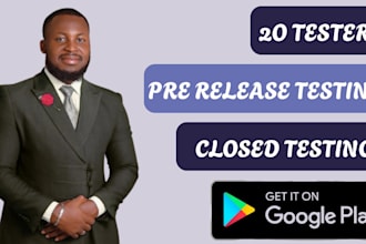 do 20 tester google play app pre release closed testing