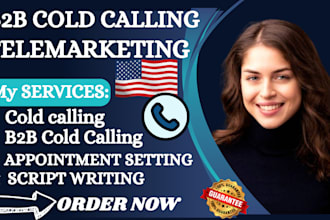 do your b2b cold calling, lead generation, appointment setting, vending machine