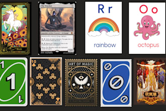 custom playing card design uno deck oracle card game design card game rule book