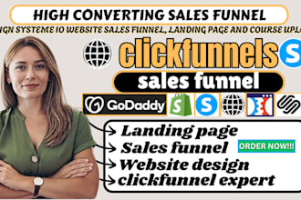 sales funnel landing page,clickfunnel, gohighlevel and domain connection