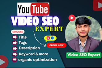 be your youtube channel growth manager and video SEO expert