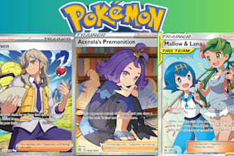 draw tcg card game pokemon trainer design pokemon logo fakemon cartoon character