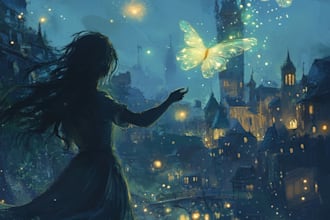 design a fantasy, whimsical and disney style for novel title and logo