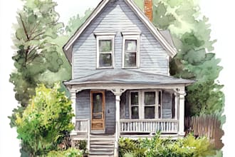 do your dream watercolor house portrait art
