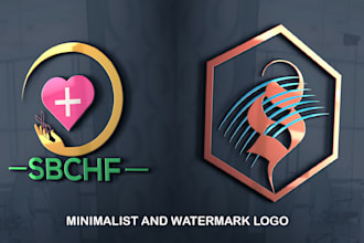 create modern professional minimalist and watermark logo or any graphics design