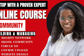 set up skool online course community website, mighty network, circle so, kajabi