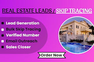 provide exclusive real estate leads with cold calling and skip tracing
