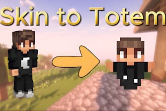 make your minecraft skin a totem