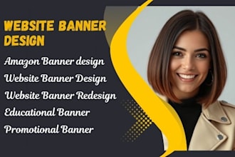 design professional website header, hero image, web banner or slider