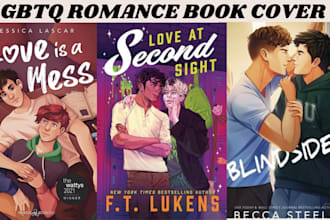 do romance book illustration young adult ebook cover lgbtq gay vintage romance