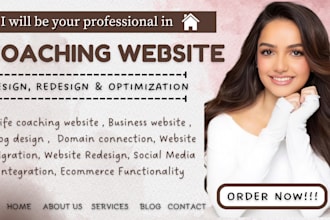 design life coaching website online consulting website coach website development