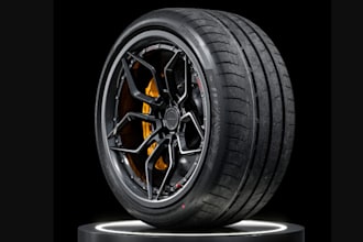 design realistic 3d wheel for your marketing website,cnc production,8k render