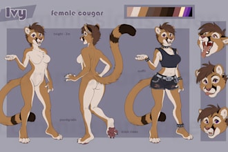 draw furry anthro art furry fursona oc character nsfw sfw fursuit ref sheet