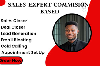 be commission based sales, sales person, sales closer and data enrichment