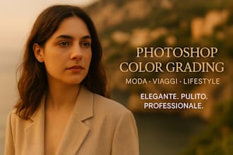 do cinematic photo retouching and color grading in photoshop