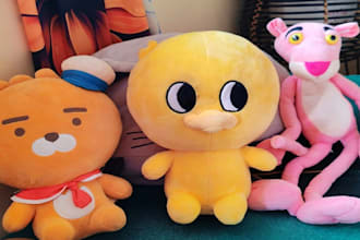 design an adorable felt plush doll soft toy just for you