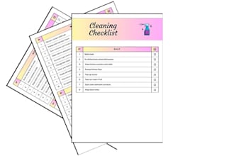 create a printable home cleaning checklist