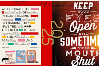 design typography poster, word cloud, wall art design