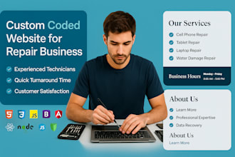 create a professional mobile and laptop repair business website
