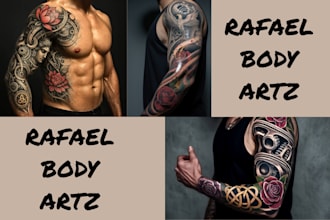draw, design, and illustrate custom realistic tattoo, body art, graphics design