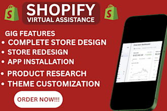 be your shopify virtual assistant and store manager