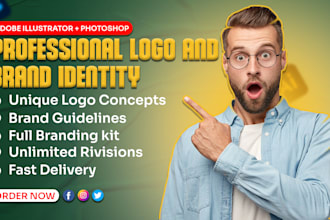 design a logo and professional branding kit for your startup