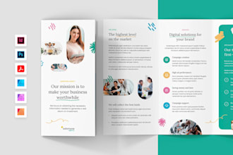 design trifold brochures, flyers, postcards, and leaflets