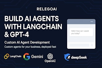 build custom ai agents using langchain,crewai, or google adk
