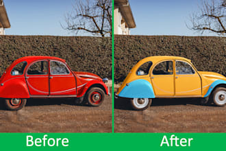 do color change, recolor and any photoshop editing