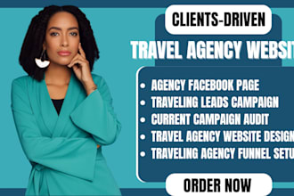 build travel agency websites and booking systems with lead generation funnels