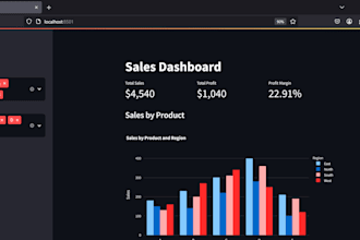 build a stunning streamlit web app or data dashboard for your data
