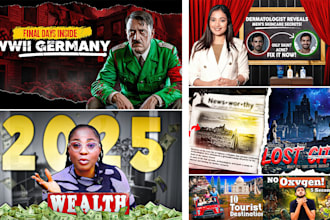 design viral youtube thumbnails for documentary, history and finance videos