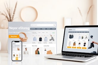 build a fully customized ecommerce store, design, setup, SEO, backlinks