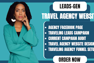 design a high converting travel agency website with booking system lead