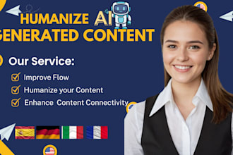 do plagiarism check, plagiarism remove, humanize ai content and proofreading