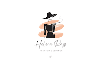 create feminine water colour and beauty salon logo design