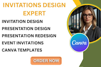 design editable canva for presentation, business card, invitations and more