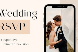 create a custom rsvp wedding website with animations