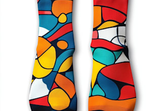 make a custom unique socks illustration from your photo