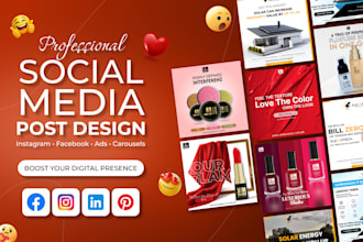 do facebook creatives post design and instagram social media posts