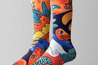 do sublimation all type of unique socks design and pattern