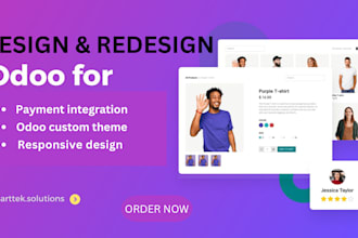 build and customize high converting odoo website, redesign odoo