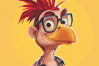 design unique cartoon character