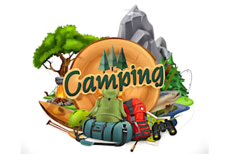 do modern travel agency, hotel, adventure, outdoor and camping logo design