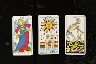 give a timely 3 card tarot reading remotely or in person