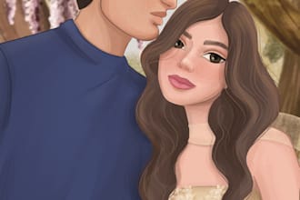 illustrate soft dreamy cozy storybook portraits and scenes