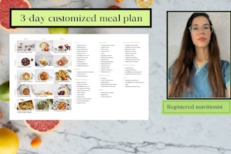 create a 3 day personalized meal plan