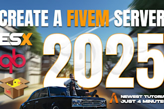 develop and set up fivem qbcore server, fivem vmenu server and fivem esx server