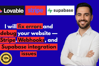 fix develop lovable ai web apps, saas mvp , and website using bolt , supabase