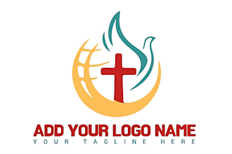 do awesome christian, religious or ministry unique minimalist church logo